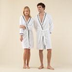Chakra Duras Unisex Bornoz Beyaz