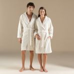 Chakra Eva Bambu Unısex Bornoz - XL - Ekru