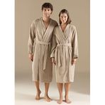 Chakra Floss Koyu Bej Bambu Unisex Bornoz
