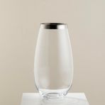 Chakra Gilded Vazo Gümüş 35x19 cm