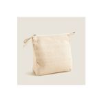 Chakra Jillo Üçgen Makyaj Çantası 24x20 Cm Natural