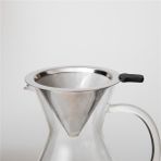 Chakra Larut Filtreli Cam Kahve Demliği 500 ml Transparan