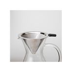 Chakra Larut Transparan Filtreli Cam Kahve Demliği 500 Ml - Beyaz