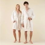 Chakra Marigold Unisex Bornoz - Ekru