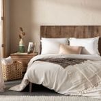 Chakra Marta Bambu Çift Kişilik Çarşaflı Nevresim Takımı 200x220 cm Bej - 200 x 220 cm