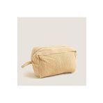 Chakra Pique Makyaj Çantası Latte Sütlü Kahve