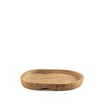 Chakra Rojo Oval Teak Natural Dekoratif Tepsi