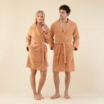 Chakra Solid Unisex Bornoz Mango - Turuncu
