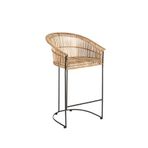 Chakra Tiwi Natural Rattan Bar Sandalyesi - Kahverengi