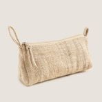 Chakra Tiyanki Makyaj Çantası 12x20 Cm Natural - Kahverengi