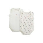 Chakra Woodland Baskılı Kolsuz Unisex Bebek 2'li Çıtçıtlı Body Seti