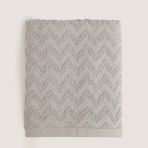 Chakra Zigzag %100 Pamuk Banyo Havlusu 70X140 cm Gri - 70 x 140 cm