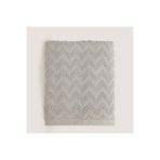 Chakra Zigzag %100 Pamuk Banyo Havlusu 70x140 cm Gri