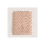 Chakra Zigzag %100 Pamuk Banyo Havlusu 70x140 cm Somon