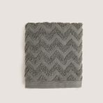 Chakra Zigzag %100 Pamuk El Havlusu 30X40 cm Antrasit - 30 x 40 cm