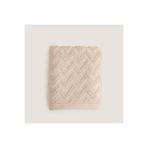 Chakra Zigzag %100 Pamuk El Havlusu 30x40 cm Bej