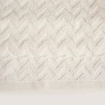 Chakra Zigzag %100 Pamuk El Havlusu 30X40 cm Beyaz - 100 x 180 cm