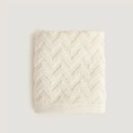 Chakra Zigzag %100 Pamuk El Havlusu 30X40 cm Ekru - 100 x 180 cm