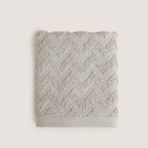 Chakra Zigzag %100 Pamuk El Havlusu 30X40 cm Gri - 30 x 40 cm