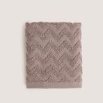 Chakra Zigzag %100 Pamuk El Havlusu 30X40 cm Lila - 30 x 40 cm