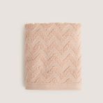 Chakra Zigzag %100 Pamuk El Havlusu 30X40 cm Somon - 30 x 40 cm