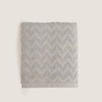Chakra Zigzag %100 Pamuk Yüz Havlusu 50X80 cm Gri - 50 x 80 cm
