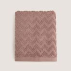 Chakra Zigzag %100 Pamuk Yüz Havlusu 50X80 cm Murdum - 100 x 180 cm - Mürdüm
