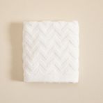 Chakra Zigzag El Havlusu 30X40 cm Beyaz/beyaz - 30 x 40 cm