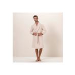 Chakra Zigzag Erkek Bornoz Bej