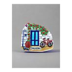 CHALKIDIKI Temalı Kabartmalı Polyester Magnet Buzdolabı Süsü 7cm x 5,5 cm
