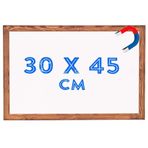 Chalky Manyetik 30x45 cm Beyaz Yazı Tahtası Ahşap Çerçeveli
