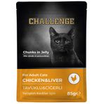 Challenge Pouch Tavuklu Ciğerli Yetişkin 85 gr Kedi Yaş Maması