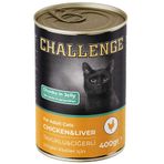 Challenge Tavuk ve Ciğerli Jöle Et Parçalı 400 gr Kedi Konservesi