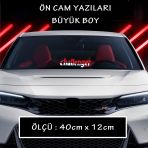 Challenger On Arka Cam Yazisi - Araba Motosikler Atv Kamyon Kamyonet Cam Uyumlu Sticker Etiket