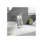 Chalybes Paslanmaz Çelik Tezgah Üstü Diş Fırçalık - Modern Geometrik Banyo Düzenleyici