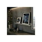 Chalybes Premium Slim Açık Gri Metal Raf - Modern Dekoratif Duvar Modülü