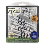 Champ 86505 Zarma Flytee My Hite 3-1/4 inç Kombo Paket Beyaz Siyah Çizgili Golf Tişörtleri