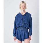 Champion 117689-BS189 Time Capsule Full Zip Hoodie Mavi Kadın Sweatshirt