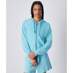 Champion 117723-BS184 Mineral Dye Full Zip Hoodie Mavi Kadın Sweatshirt