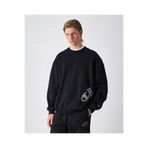 Champion 221209-KK001 Siyah Urban Contemporary Crewneck Erkek Sweatshirt