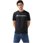 Champion 221814 Script Shop -Sleeve Tee Siyah Erkek T-Shirt - 027-Siyah