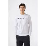 Champion 221815-WW001 Beyaz Script Shop Long-Sleeve Tee Erkek Tişört