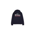 Champion Baskılı Kapüşonlu Sweatshirt, Erkek, Lacivert, XL