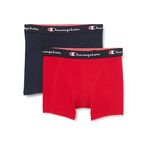 Champion Core 2'li Paket Boxer, Erkek, Lacivert / Kırmızı, M