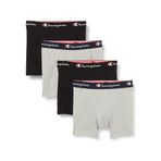 Champion Core 4'lü Paket Boxer, Erkek, Açık Gri Melanj, S