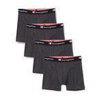 Champion Core 4'lü Paket Boxer, Erkek, Koyu Gri Melanj, S