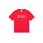 Champion Erkek Büyük Logo Baskılı T-Shirt, Kırmızı, M