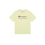Champion Erkek Büyük Logo Baskılı T-Shirt, Sarı, L