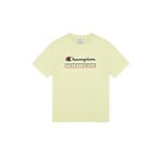 Champion Erkek Büyük Logo Baskılı T-Shirt, Sarı, XXL