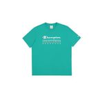 Champion Erkek Büyük Logo Baskılı T-Shirt, Yeşil, L